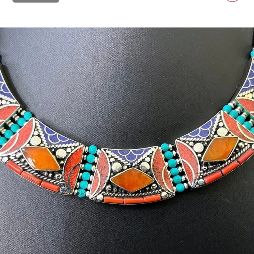 Tibetan Style Collar Necklace - Picture 2 of 3